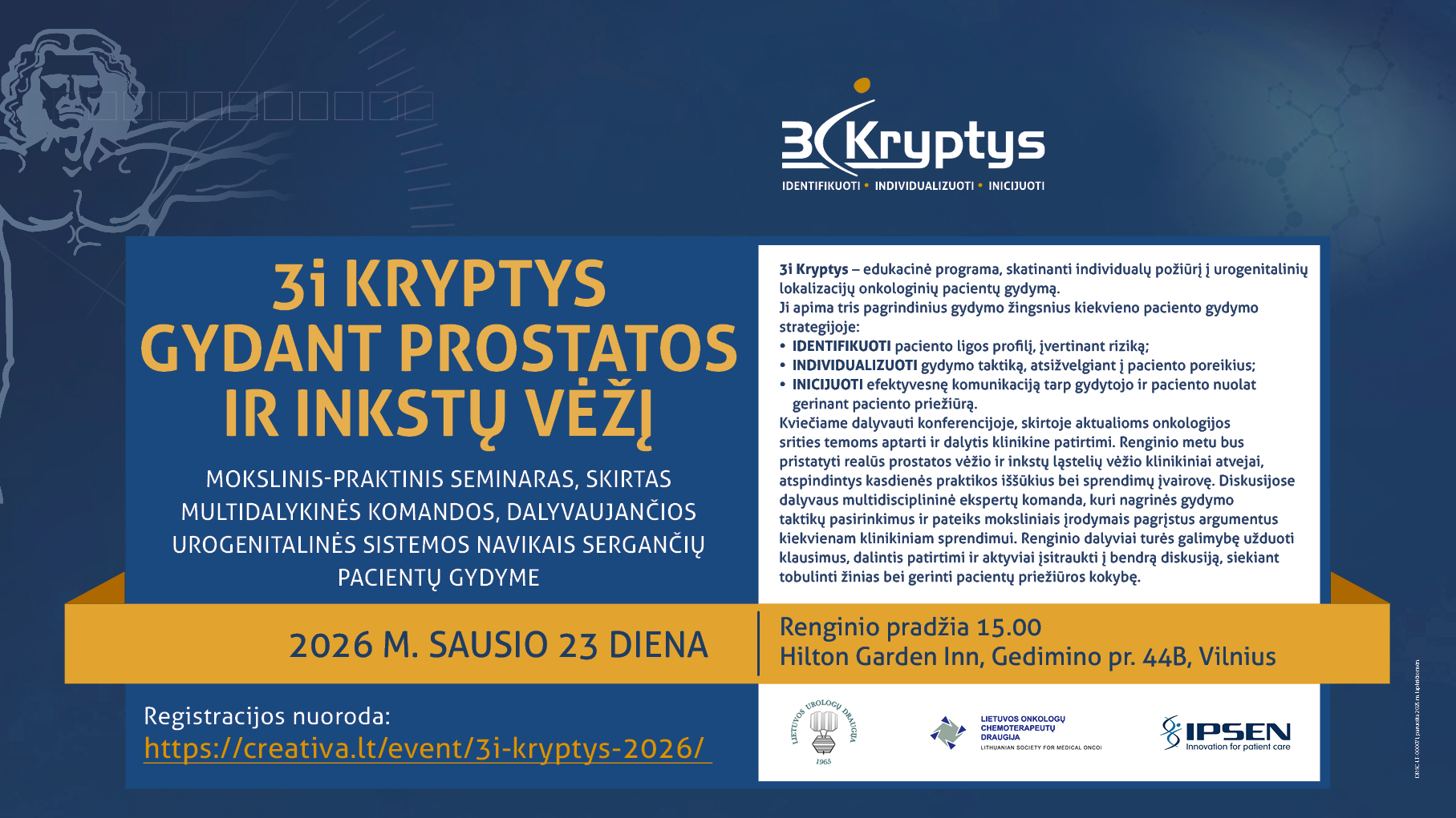 3i Kryptys gydant prostatos ir inkstų vėžį 2026